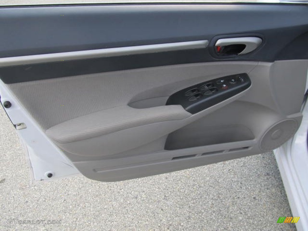 2009 Civic Hybrid Sedan - Spectrum White Pearl / Blue photo #7