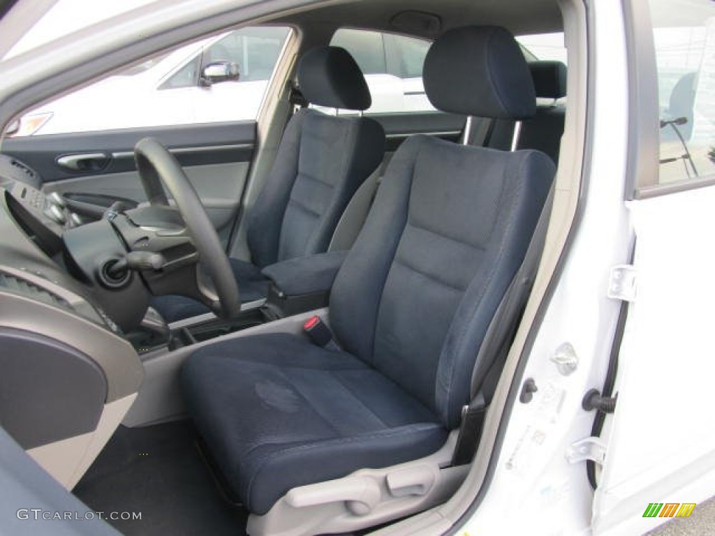 2009 Civic Hybrid Sedan - Spectrum White Pearl / Blue photo #8
