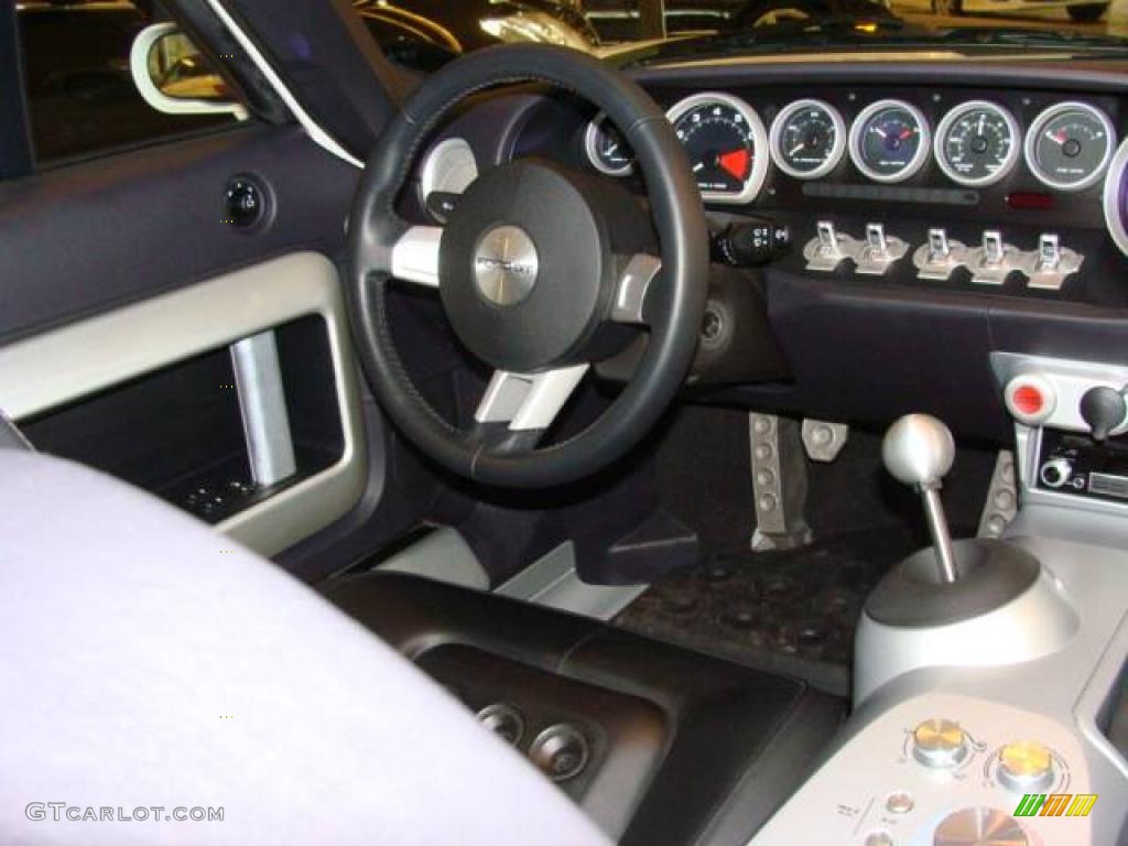 2005 Ford GT Standard GT Model Ebony Black Steering Wheel Photo #6631804