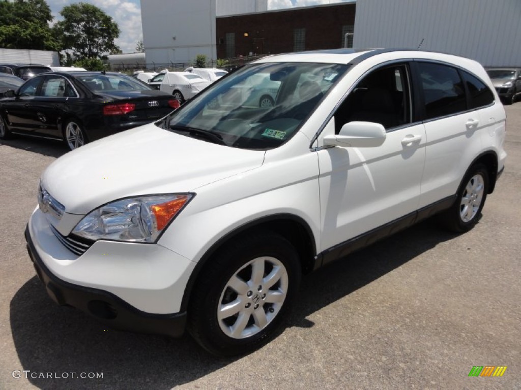 2008 CR-V EX-L 4WD - Taffeta White / Black photo #2