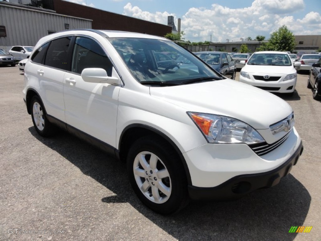 2008 CR-V EX-L 4WD - Taffeta White / Black photo #5