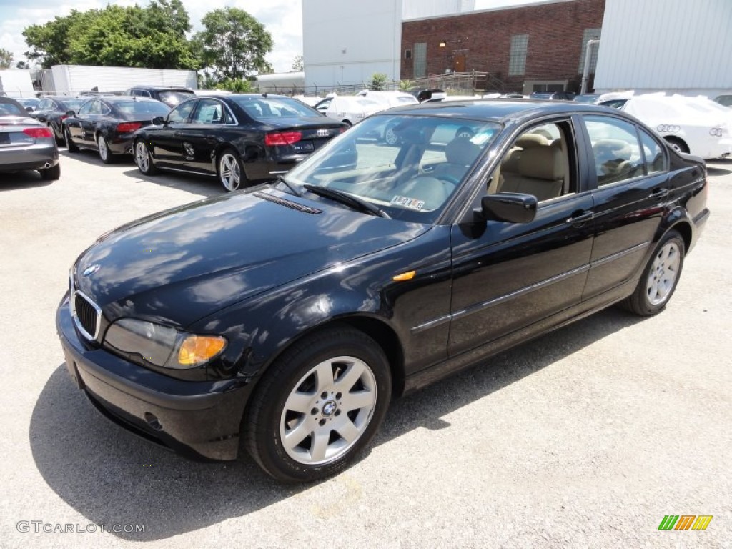 2005 3 Series 325xi Sedan - Jet Black / Sand photo #2
