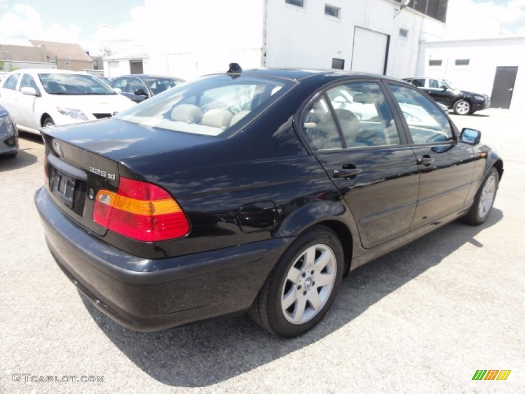 2005 3 Series 325xi Sedan - Jet Black / Sand photo #9