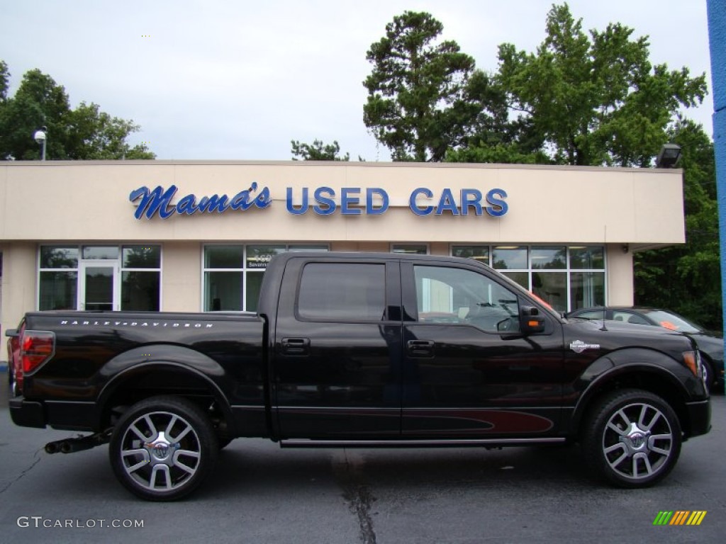 2010 F150 Harley-Davidson SuperCrew 4x4 - Tuxedo Black / Harley Davidson Lava Red/Black photo #2