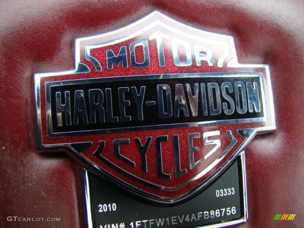 2010 F150 Harley-Davidson SuperCrew 4x4 - Tuxedo Black / Harley Davidson Lava Red/Black photo #22