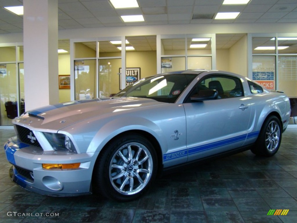 2008 Mustang Shelby GT500 Coupe - Brilliant Silver Metallic / Black photo #1