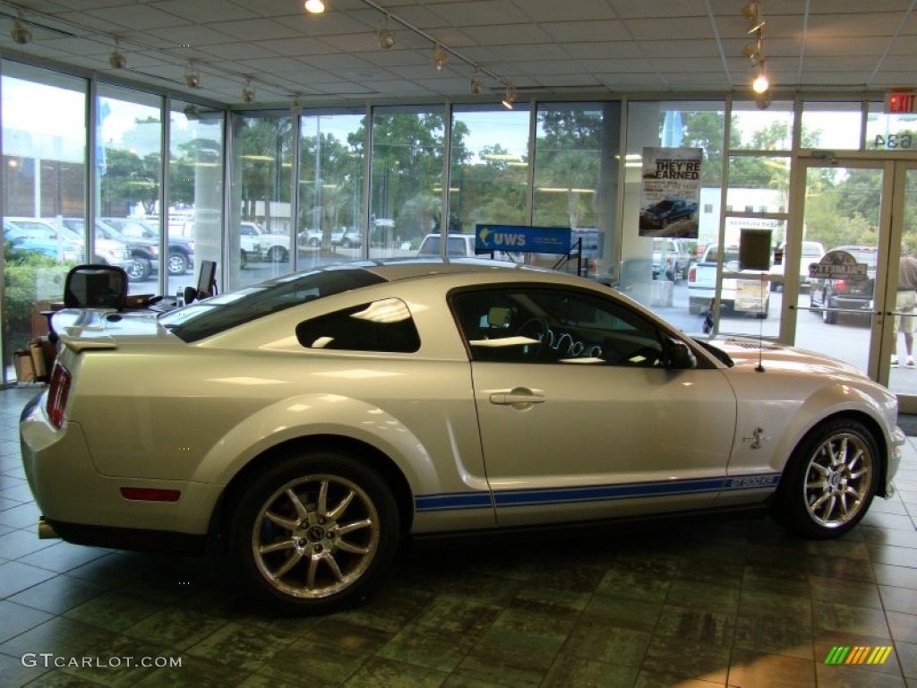 2008 Mustang Shelby GT500 Coupe - Brilliant Silver Metallic / Black photo #4