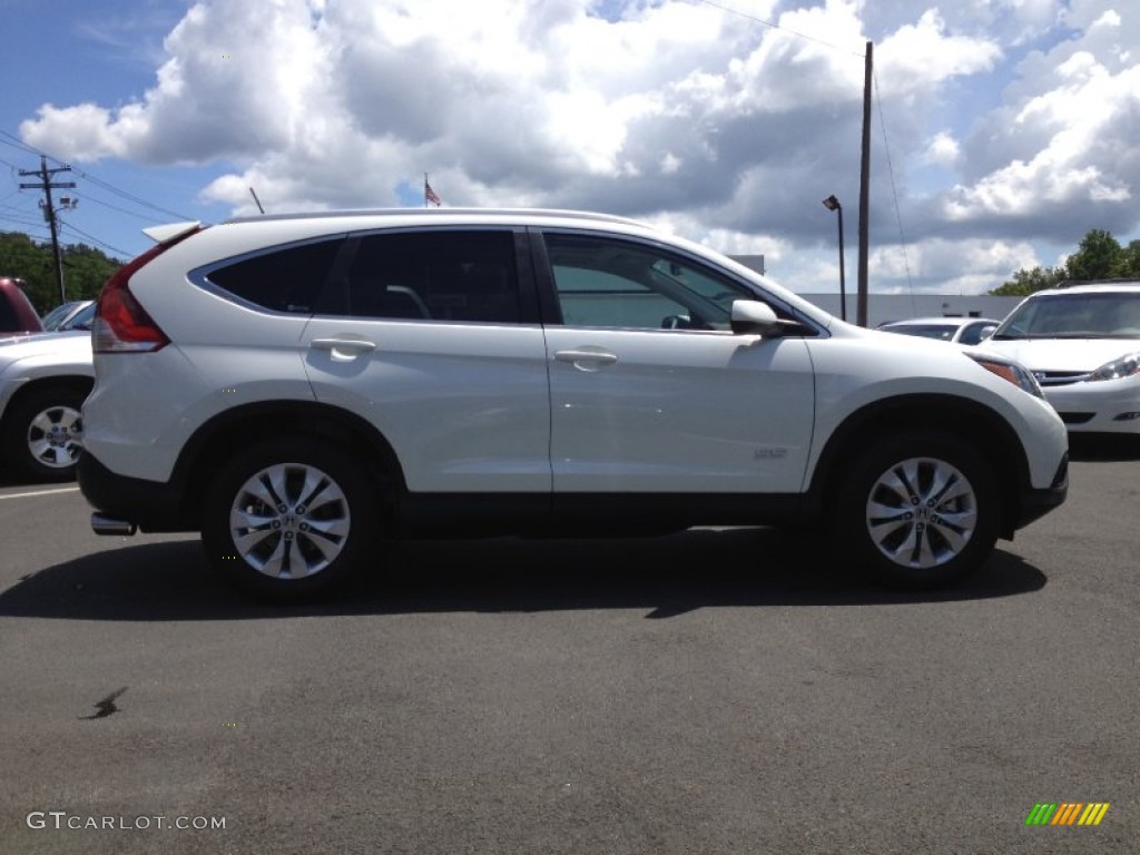 2012 CR-V EX-L 4WD - White Diamond Pearl / Beige photo #4