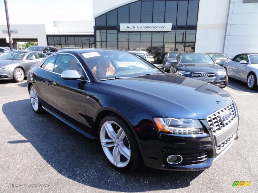 2011 S5 4.2 FSI quattro Coupe - Deep Sea Blue Pearl Effect / Tuscan Brown Milano Leather photo #5