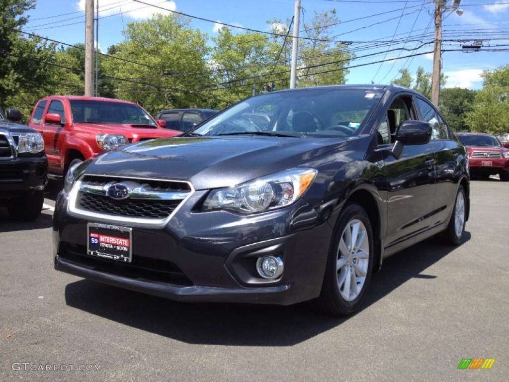 2012 Impreza 2.0i Premium 4 Door - Dark Gray Metallic / Black photo #1