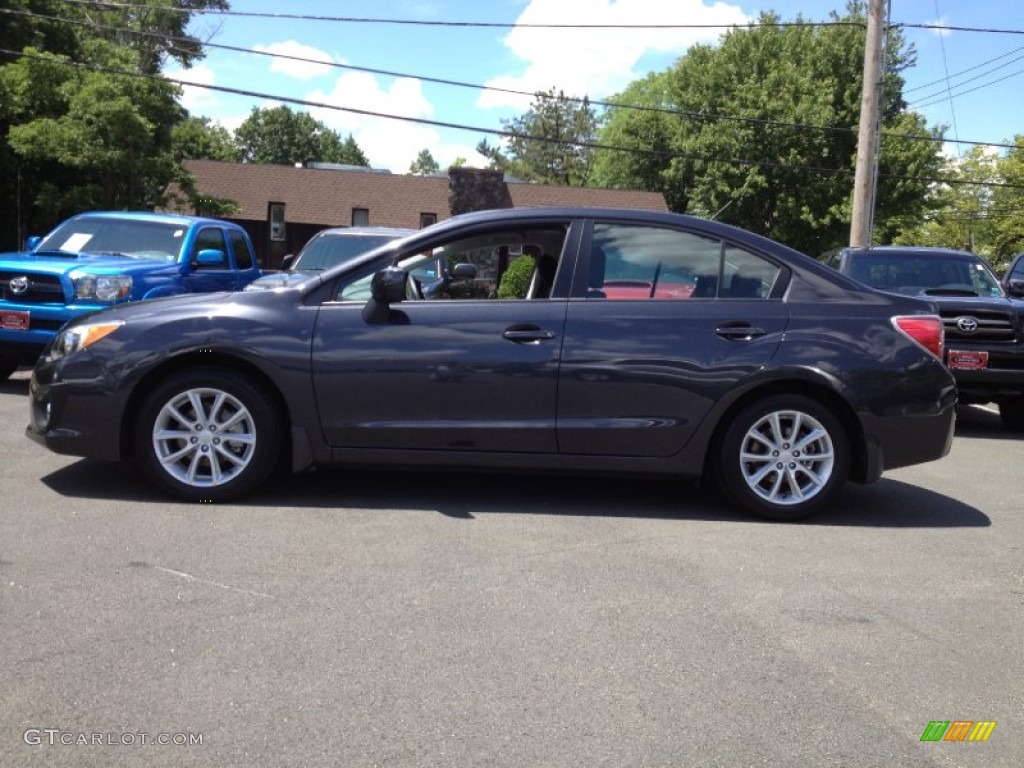 2012 Impreza 2.0i Premium 4 Door - Dark Gray Metallic / Black photo #8