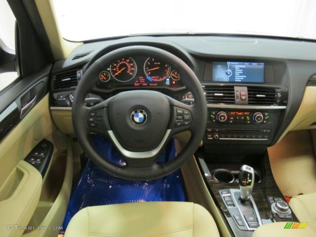 2013 BMW X3 xDrive 35i Sand Beige Dashboard Photo #66321561