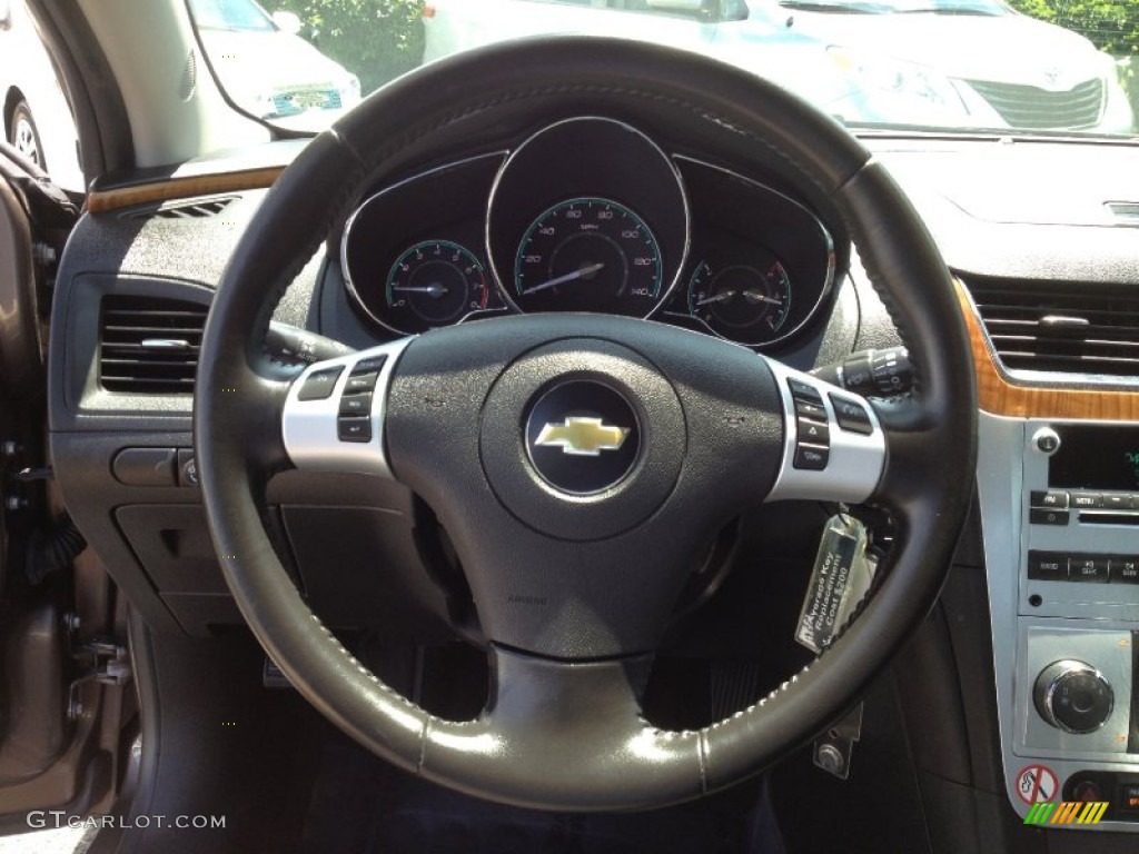 2012 Chevrolet Malibu LT Ebony Steering Wheel Photo #66321897