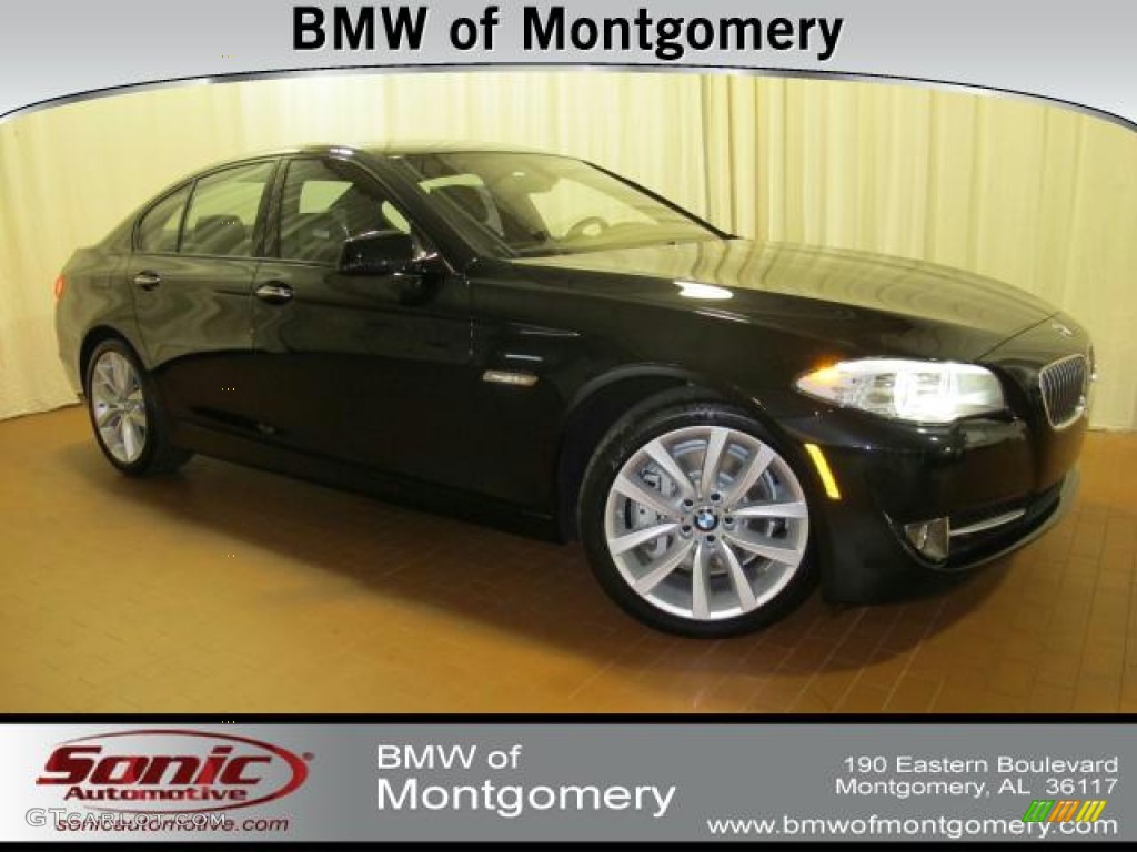 2012 5 Series 535i Sedan - Black Sapphire Metallic / Black photo #1