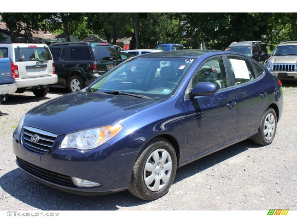 2009 Elantra GLS Sedan - Regatta Blue / Gray photo #1