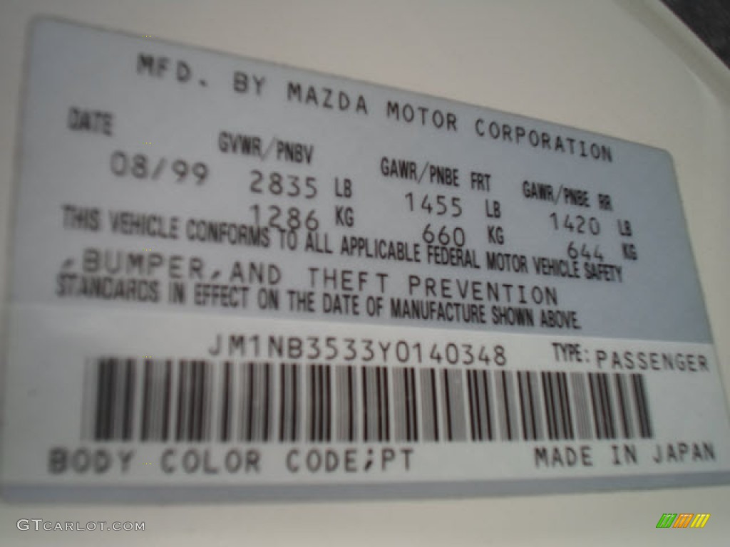 2000 Mazda MX-5 Miata LS Roadster Parts Photos