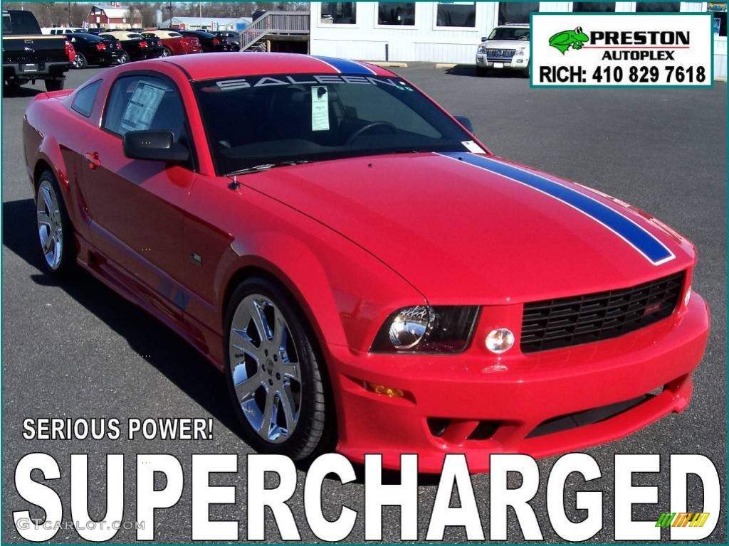 2008 Mustang Saleen S281 AF American Flag Patriot Supercharged Coupe - Torch Red / Dark Charcoal photo #1