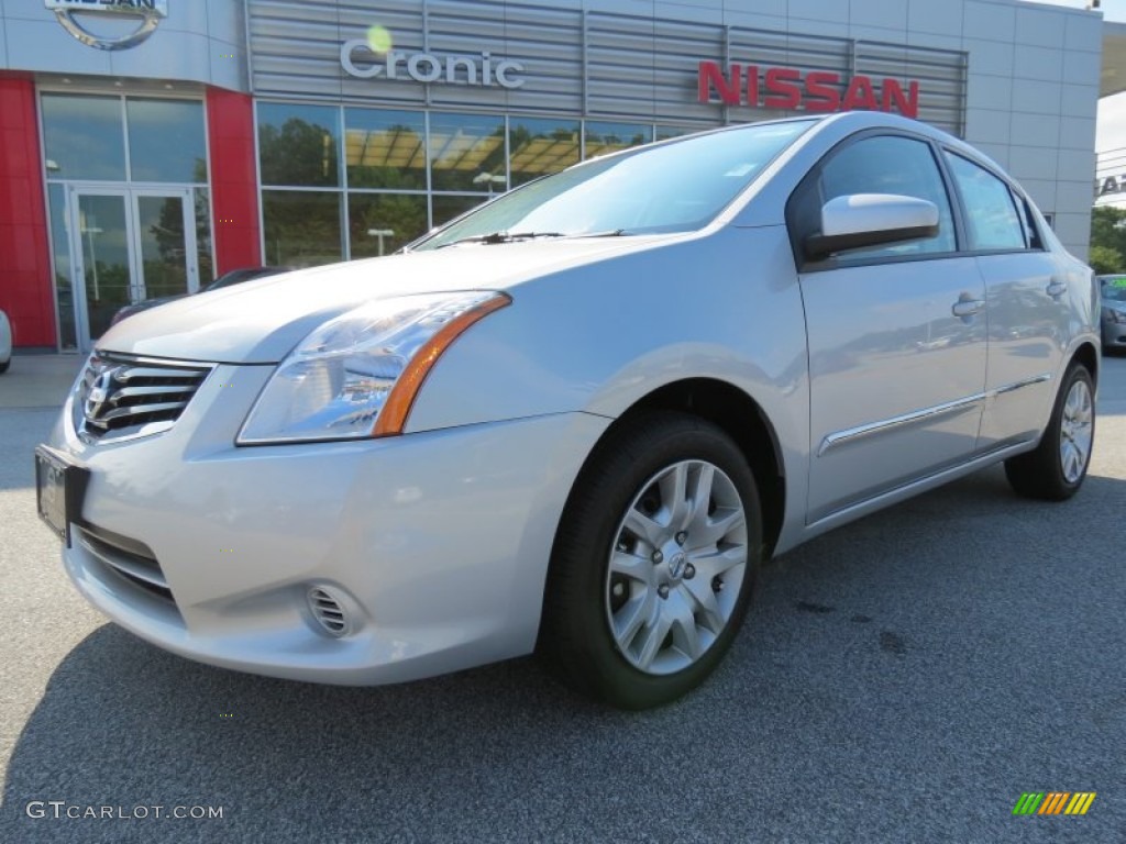 2012 Sentra 2.0 S - Brilliant Silver Metallic / Charcoal photo #1