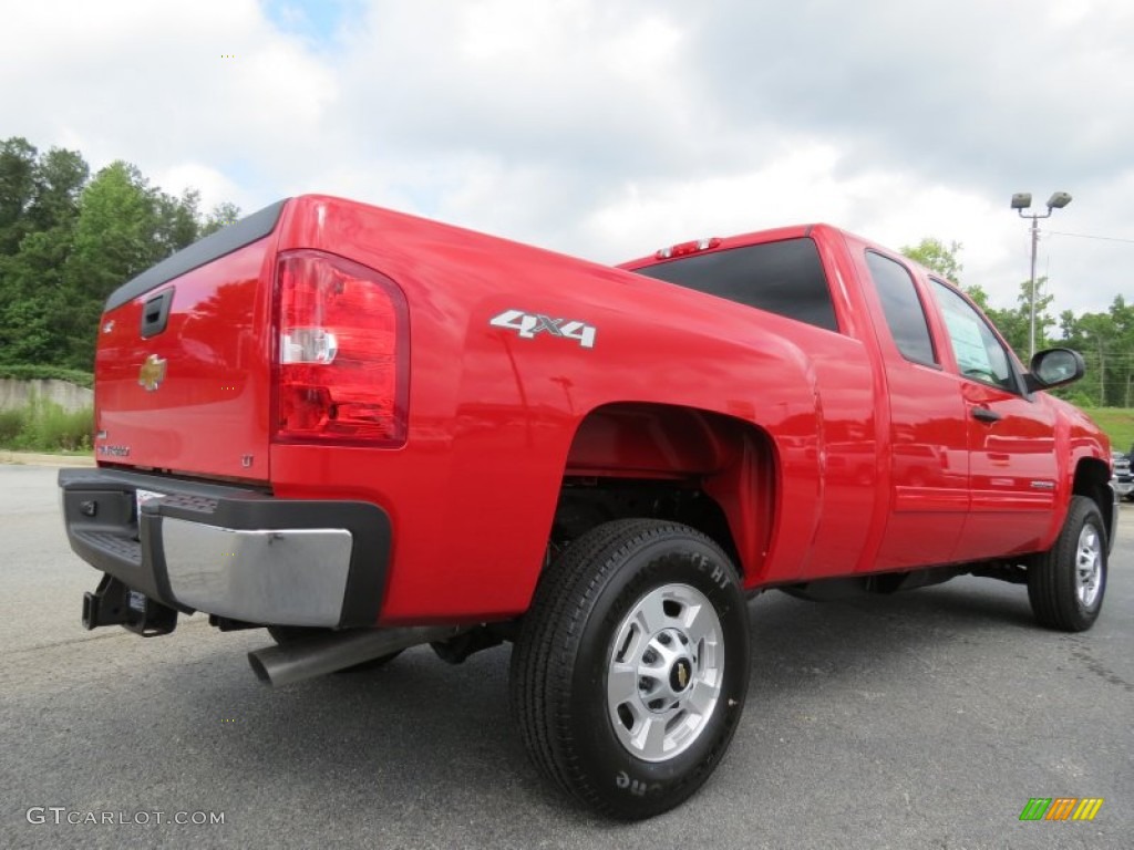 Victory Red 2012 Chevrolet Silverado 2500HD LT Extended Cab 4x4 Exterior Photo #66329049