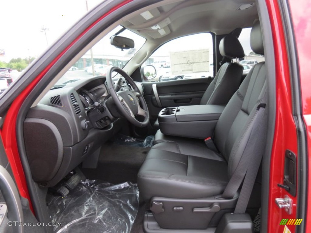 Ebony Interior 2012 Chevrolet Silverado 2500HD LT Extended Cab 4x4 Photo #66329079