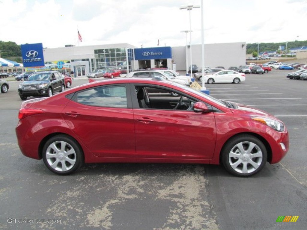 2012 Elantra Limited - Red Allure / Black photo #2