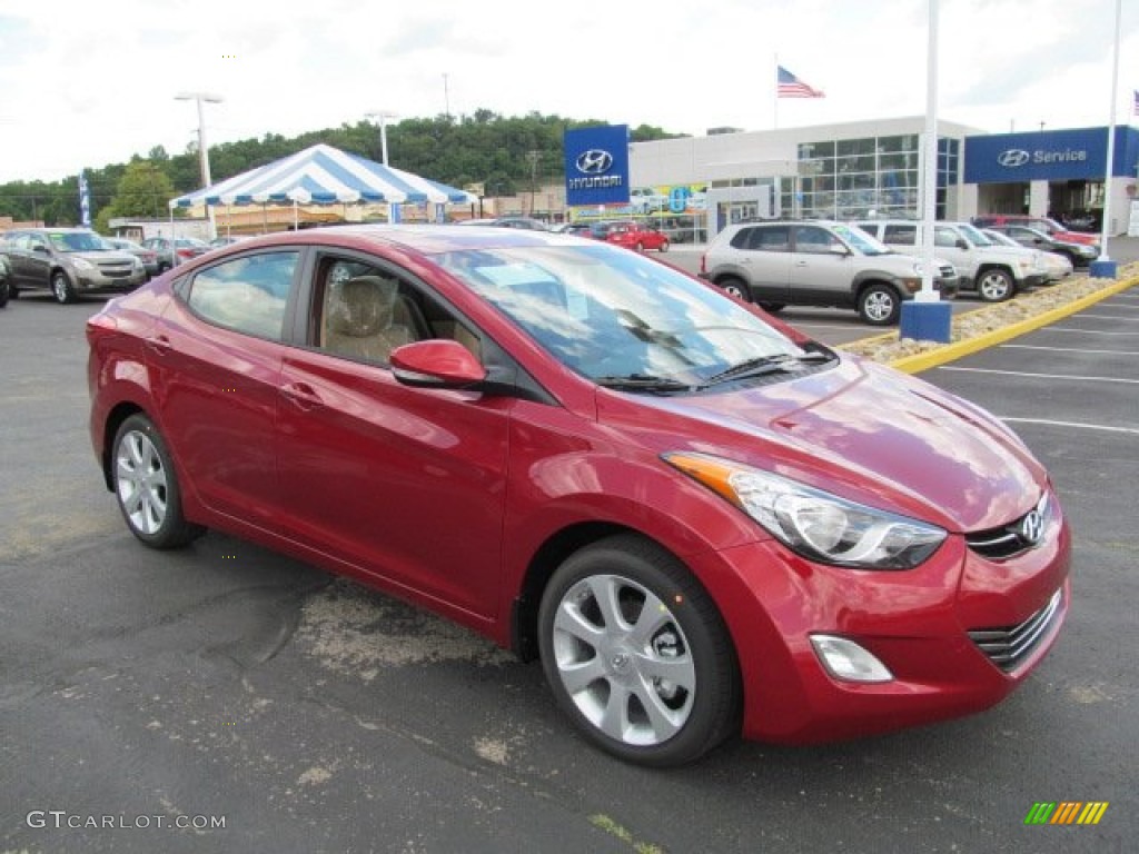 2013 Elantra Limited - Red Allure / Beige photo #1