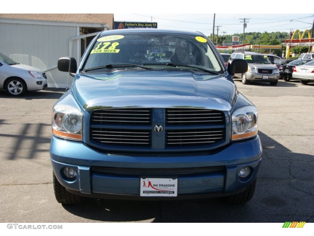 2006 Ram 1500 SLT Quad Cab 4x4 - Atlantic Blue Pearl / Medium Slate Gray photo #2