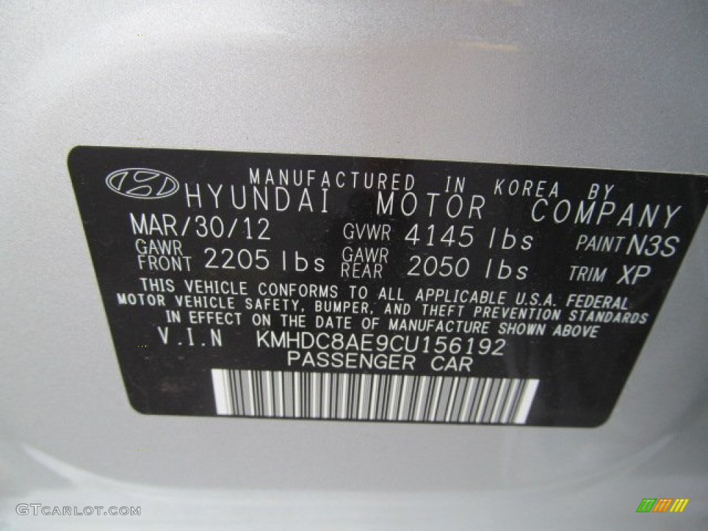 2012 Elantra SE Touring - Shimmering Silver / Black photo #10