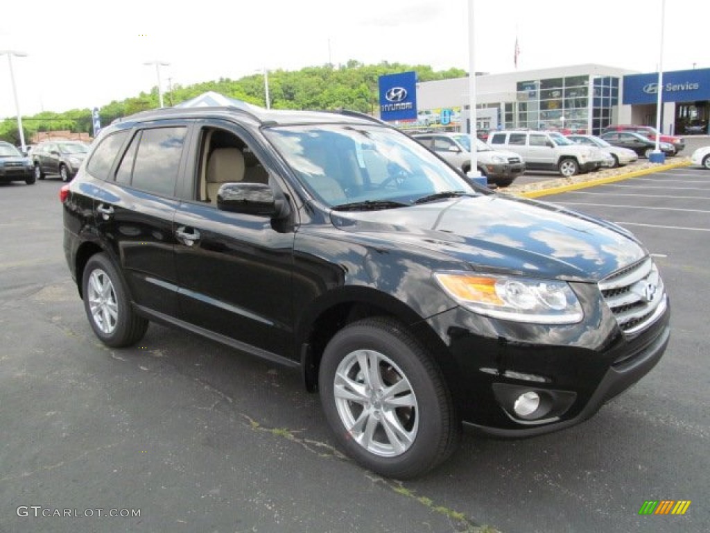 2012 Santa Fe Limited V6 AWD - Twilight Black / Cocoa Black photo #1