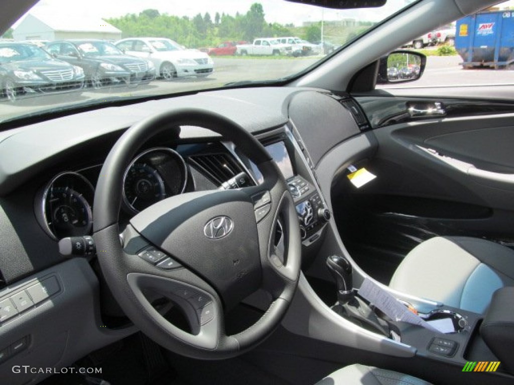 2013 Sonata Limited - Pacific Blue Pearl / Gray photo #8