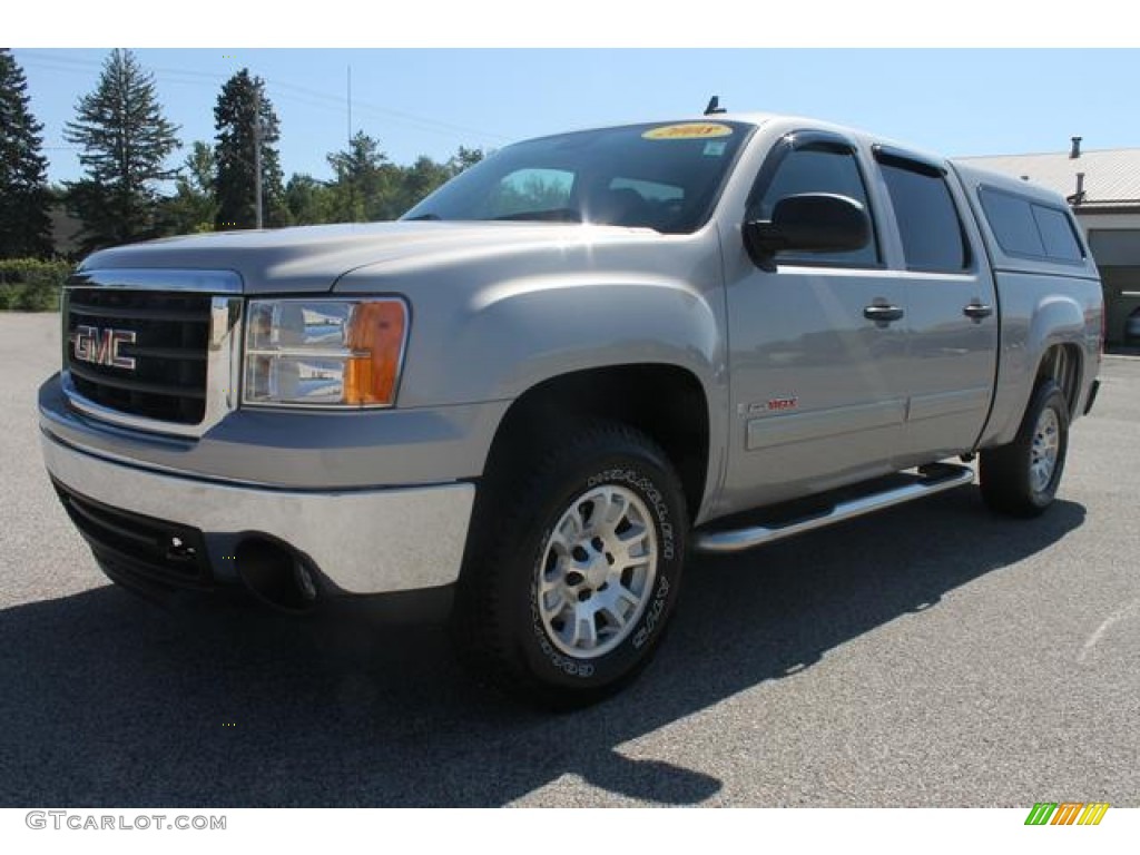 2008 Sierra 1500 SLE Crew Cab 4x4 - Silver Birch Metallic / Ebony photo #1