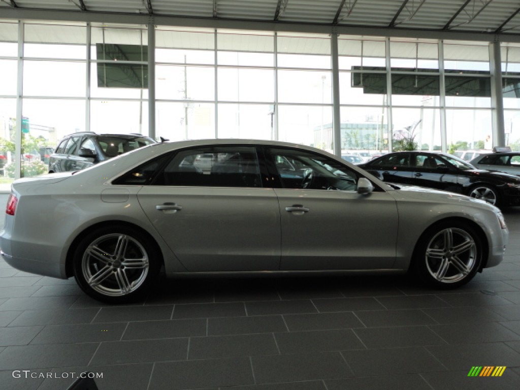 Ice Silver Metallic 2013 Audi A8 L 3.0T quattro Exterior Photo #66332439