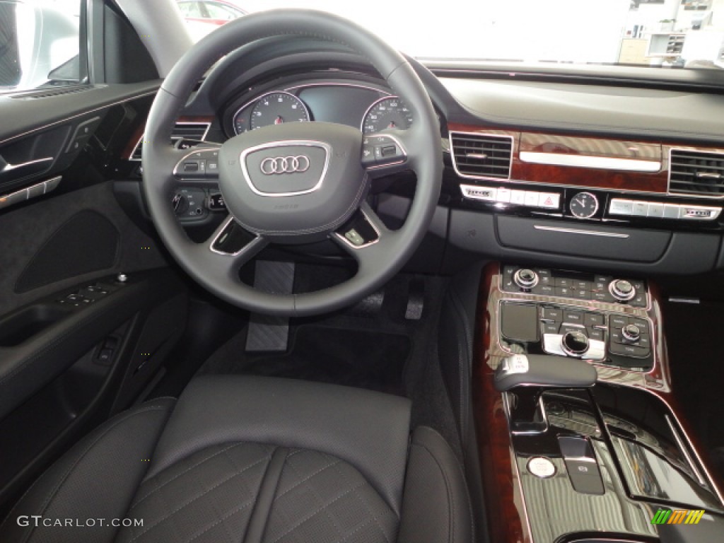 2013 Audi A8 L 3.0T quattro Black Dashboard Photo #66332460