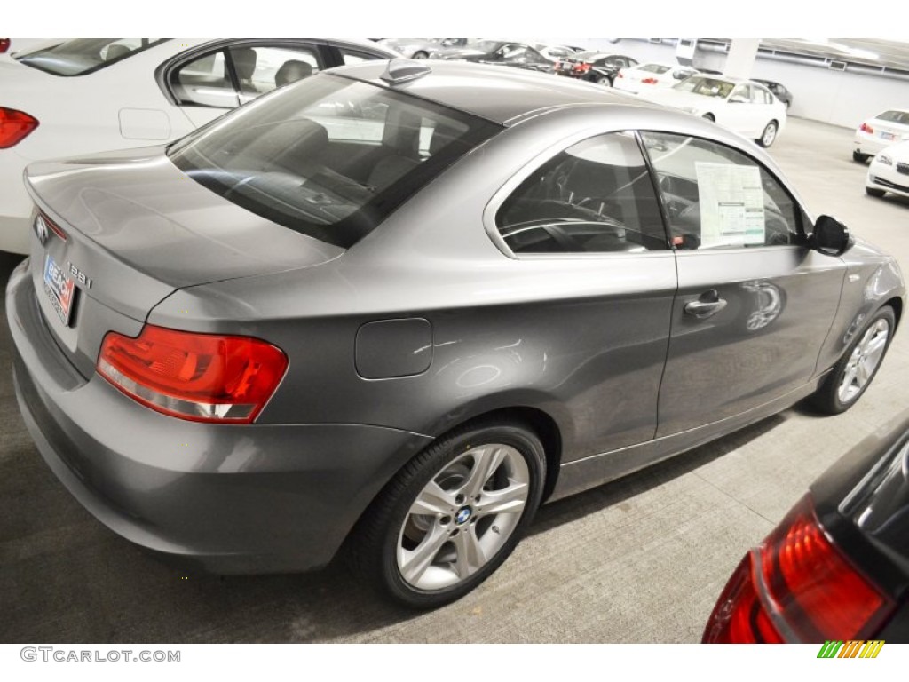 2012 1 Series 128i Coupe - Space Grey Metallic / Black photo #4