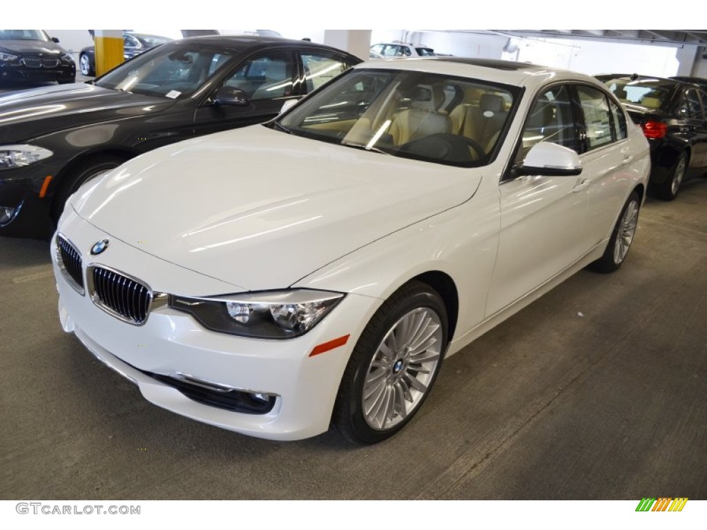 2012 3 Series 328i Sedan - Mineral White Metallic / Venetian Beige photo #8