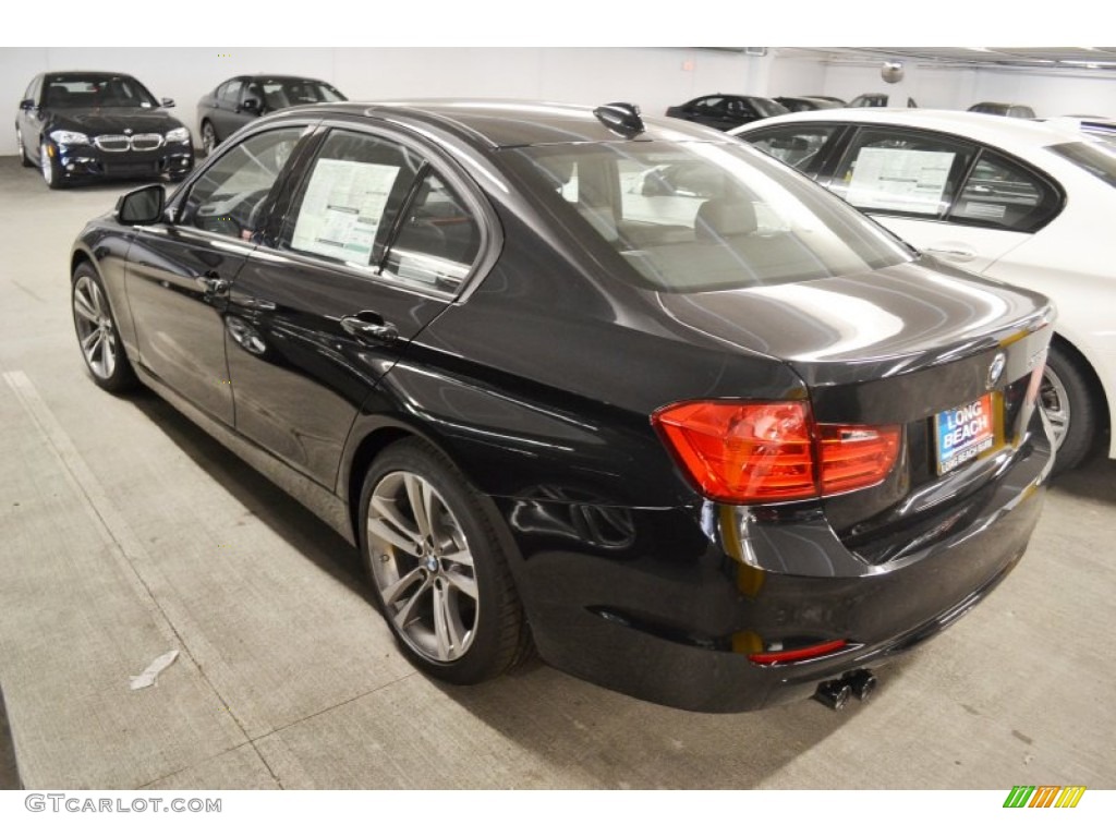 2012 3 Series 328i Sedan - Black Sapphire Metallic / Black/Red Highlight photo #4