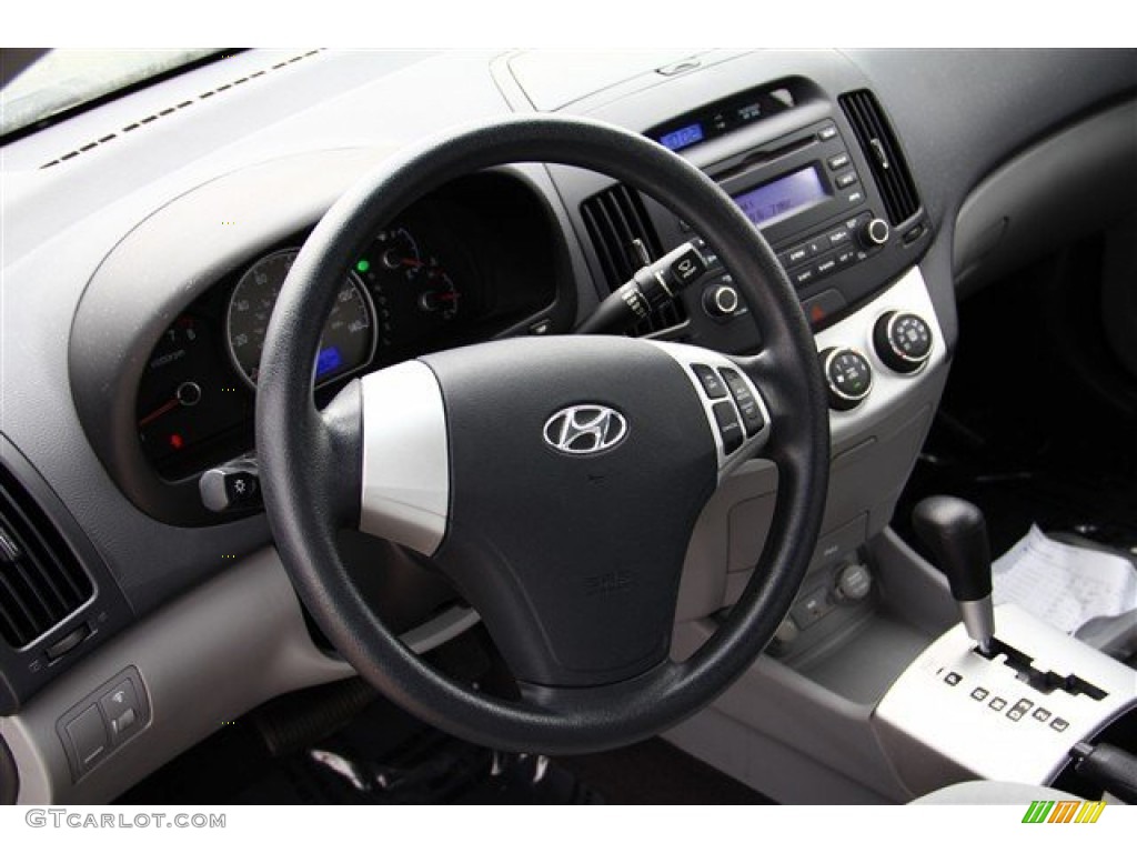 2009 Hyundai Elantra GLS Sedan Gray Steering Wheel Photo #66338591