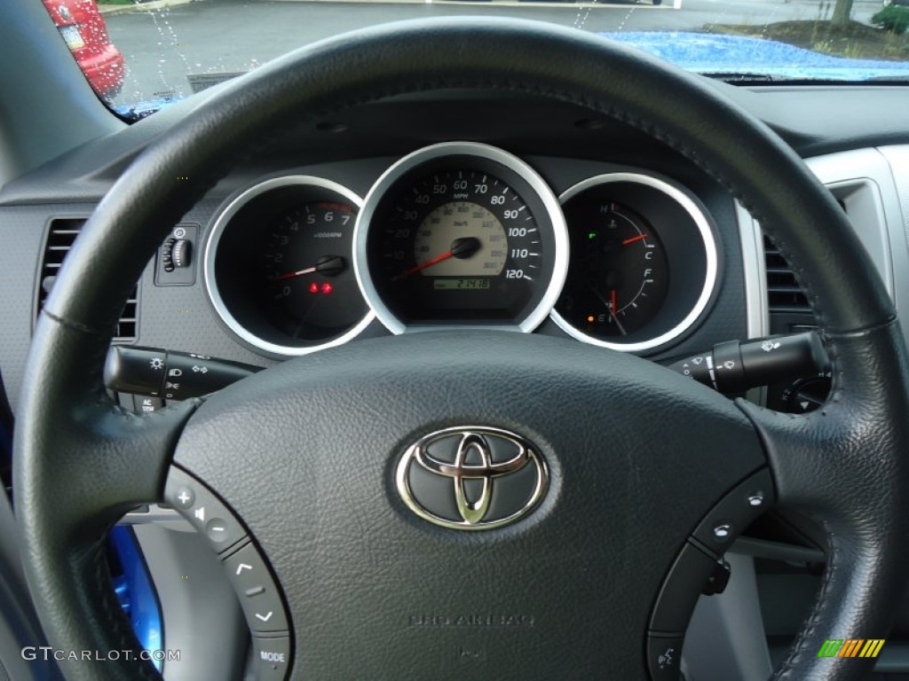 2011 Toyota Tacoma V6 TRD Sport Double Cab 4x4 Graphite Gray Steering Wheel Photo #66339602