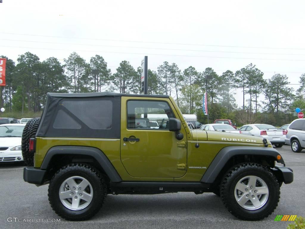 2008 Wrangler Rubicon 4x4 - Rescue Green Metallic / Dark Slate Gray/Medium Slate Gray photo #6