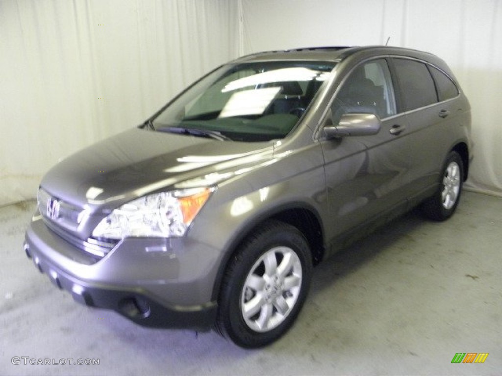 2009 CR-V EX-L 4WD - Urban Titanium Metallic / Black photo #3