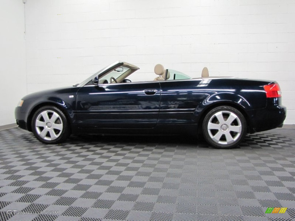 2004 A4 3.0 quattro Cabriolet - Moro Blue Pearl Effect / Beige photo #11