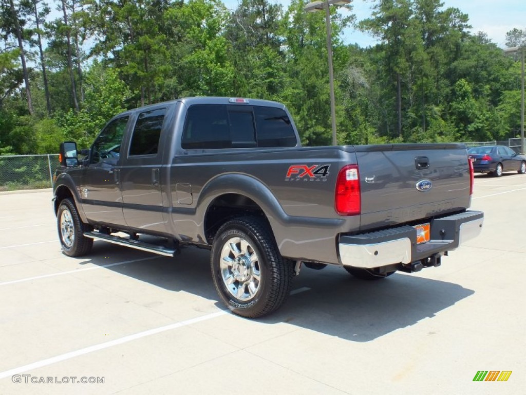 2012 F250 Super Duty Lariat Crew Cab 4x4 - Sterling Grey Metallic / Black photo #7
