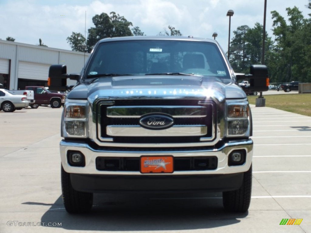 2012 F250 Super Duty Lariat Crew Cab 4x4 - Sterling Grey Metallic / Black photo #11