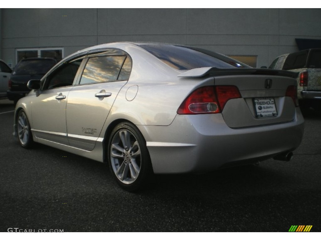 2008 Civic Si Sedan - Alabaster Silver Metallic / Black photo #4