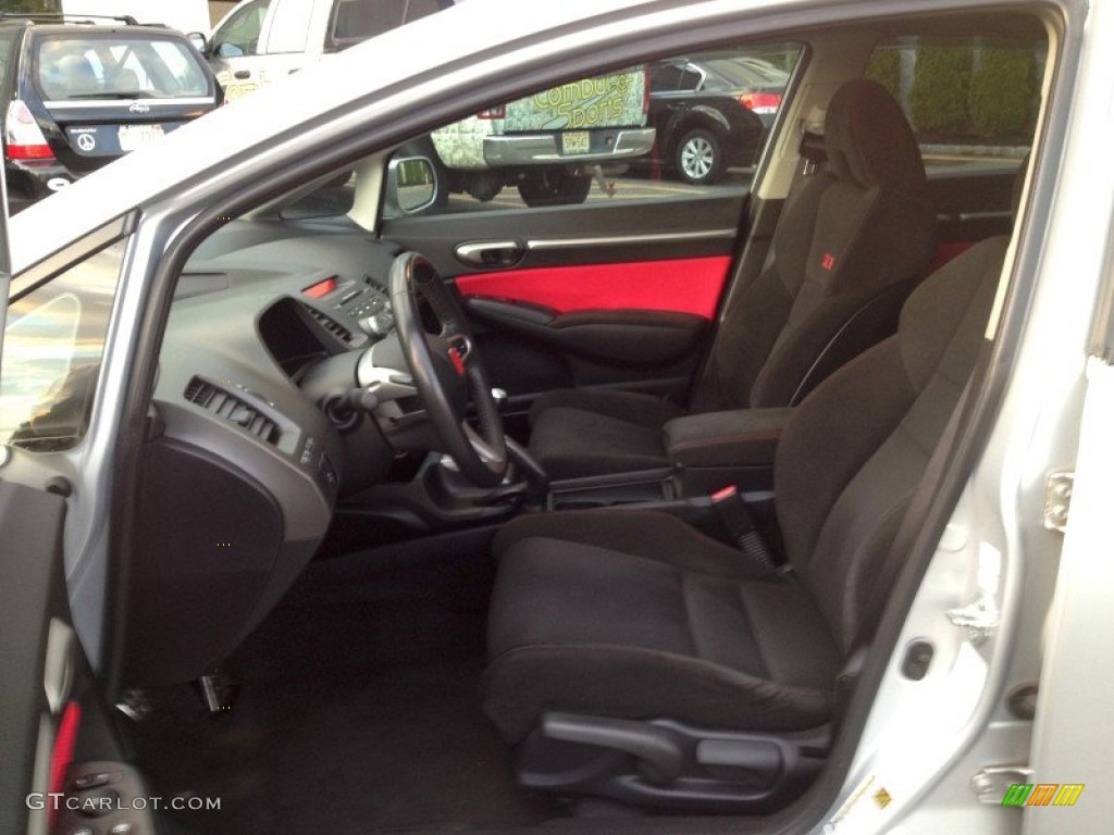 2008 Civic Si Sedan - Alabaster Silver Metallic / Black photo #11