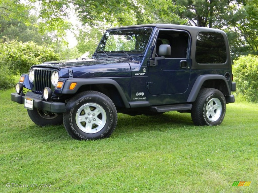 2006 Wrangler Sport 4x4 - Midnight Blue Pearl / Dark Slate Gray photo #1