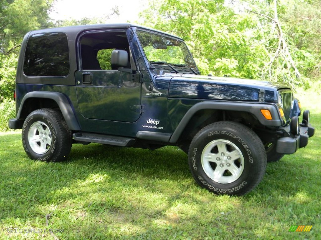 Midnight Blue Pearl 2006 Jeep Wrangler Sport 4x4 Exterior Photo #66345452