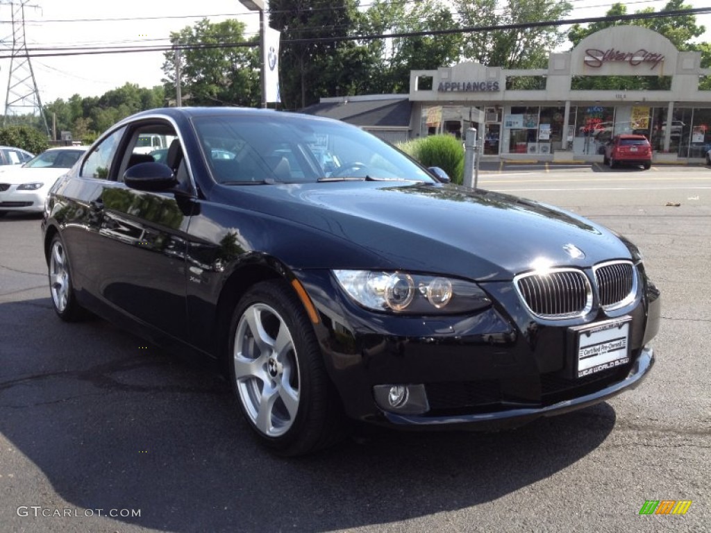 2009 3 Series 328xi Coupe - Jet Black / Black photo #3