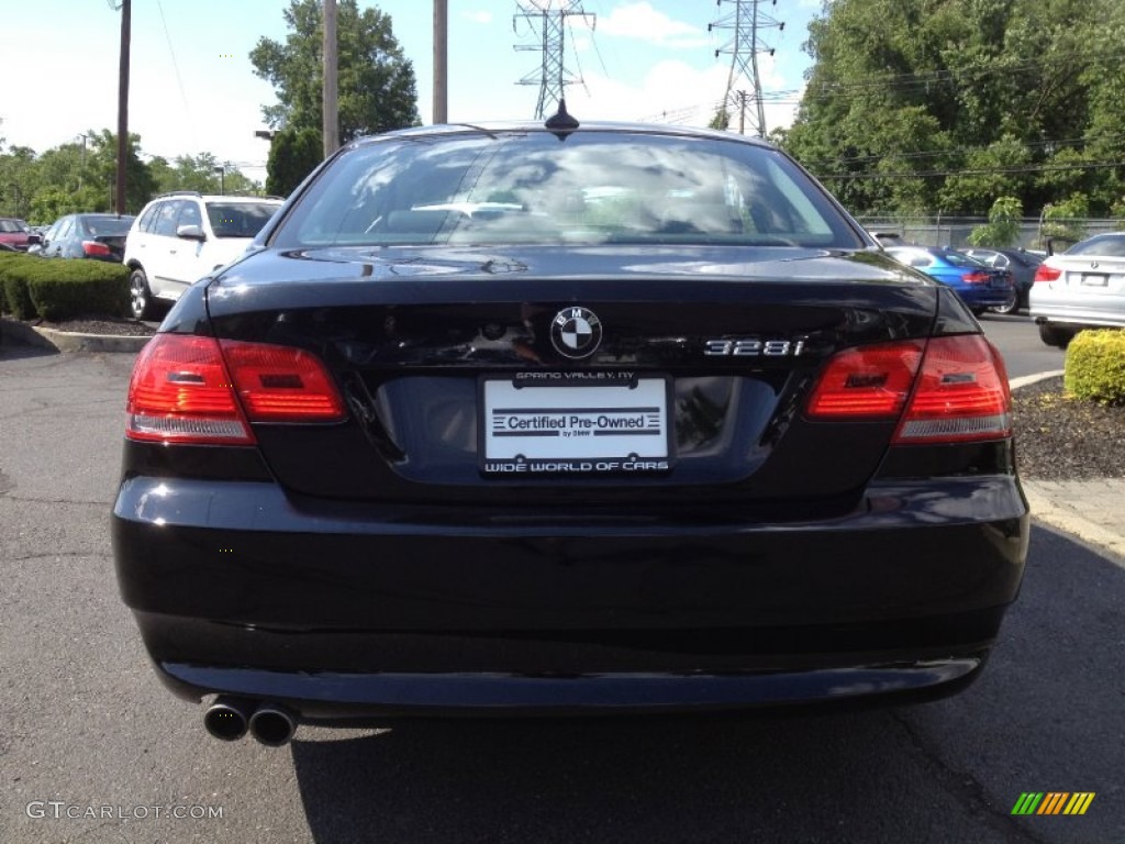 2009 3 Series 328xi Coupe - Jet Black / Black photo #5