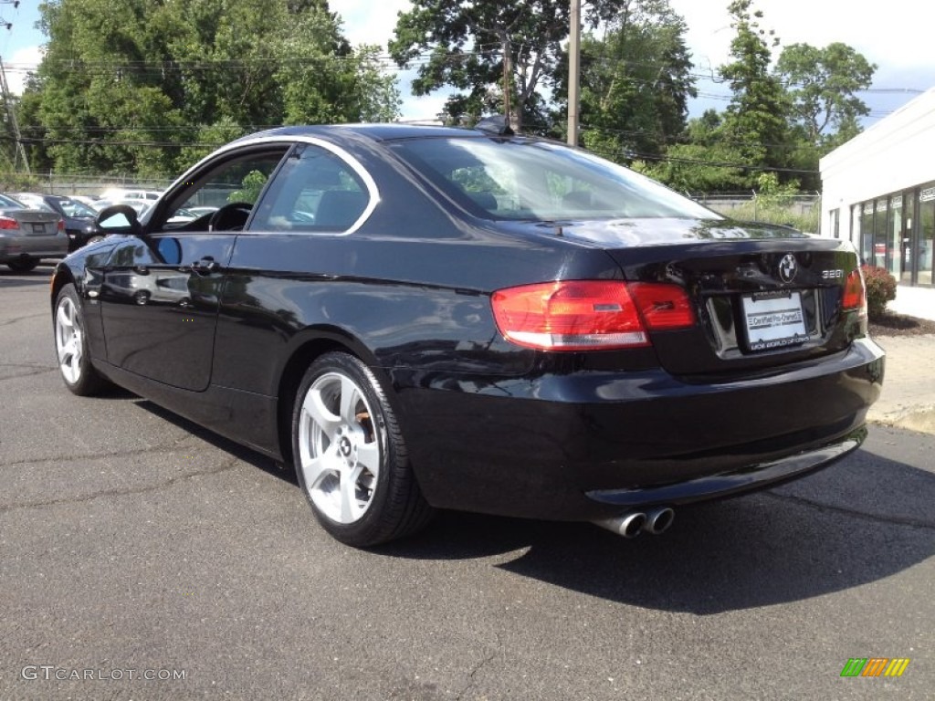 2009 3 Series 328xi Coupe - Jet Black / Black photo #6
